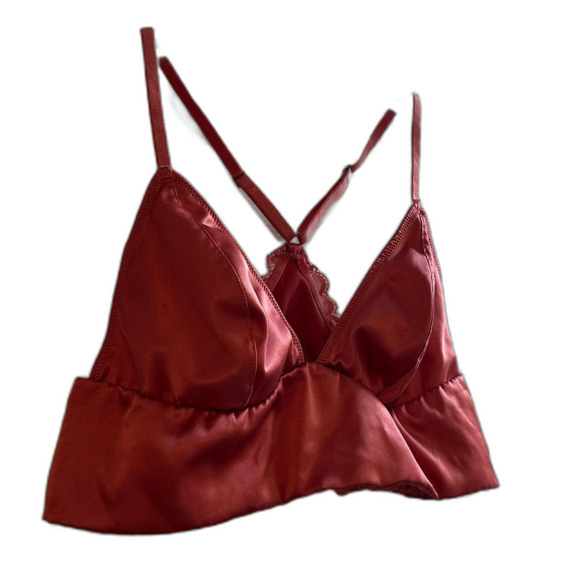 Victoria's Secret Dark Pink Satin Bralette - Picture 3 of 8